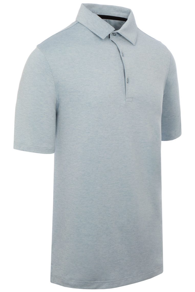 PQGPS-08 Melange Polo with Heathered Finish - Blue Fog, L