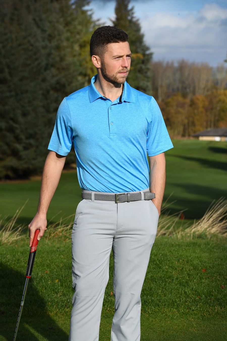 Pro Tech Melange Polo with Heathered Finish Proquip Golf