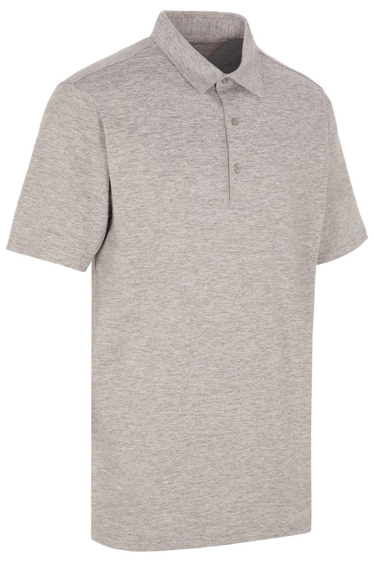 PQGPS-08 Melange Polo with Heathered Finish - Zinc Grey, L