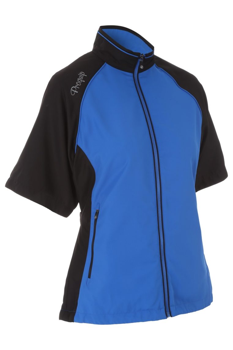 TARA WIND TOP - Black/ Victoria Blue, L